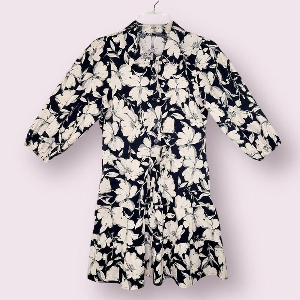 Flower print mini dress